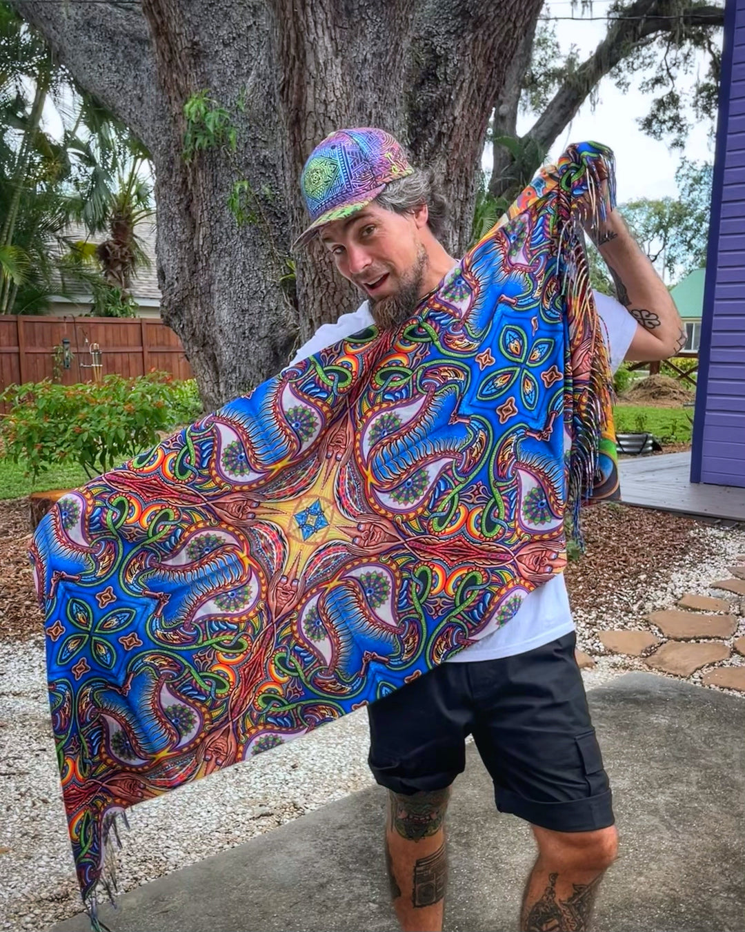 "Apotheosis - Peeling Bodies" Reversible Pashmina