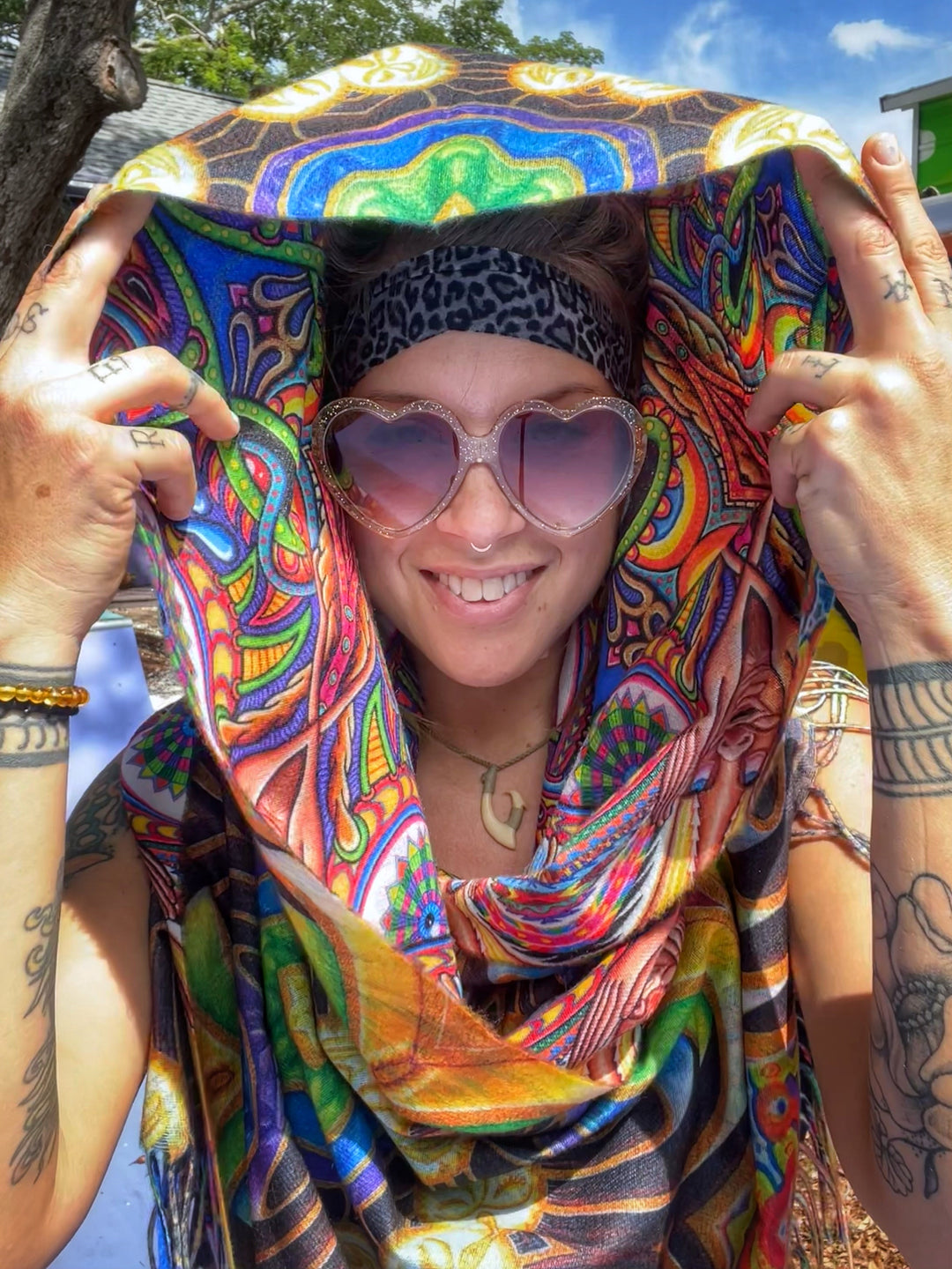 "Apotheosis - Peeling Bodies" Reversible Pashmina