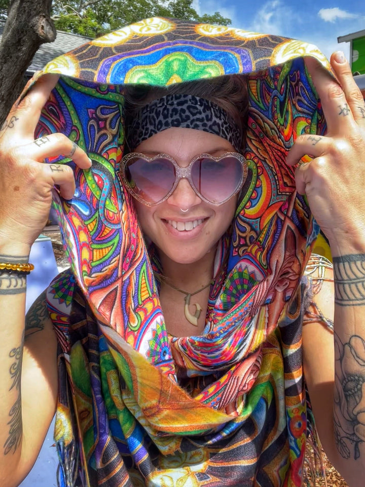"Apotheosis - Peeling Bodies" Reversible Pashmina