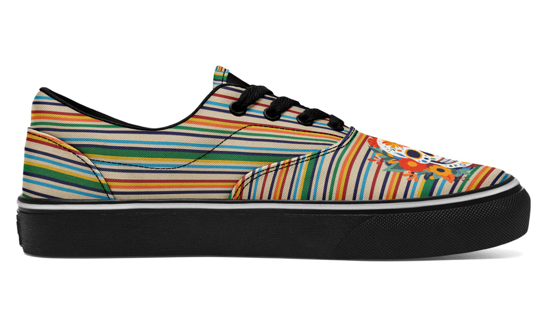 Dia De Los Muertos Floral Sugar Skull Classic Shoes
