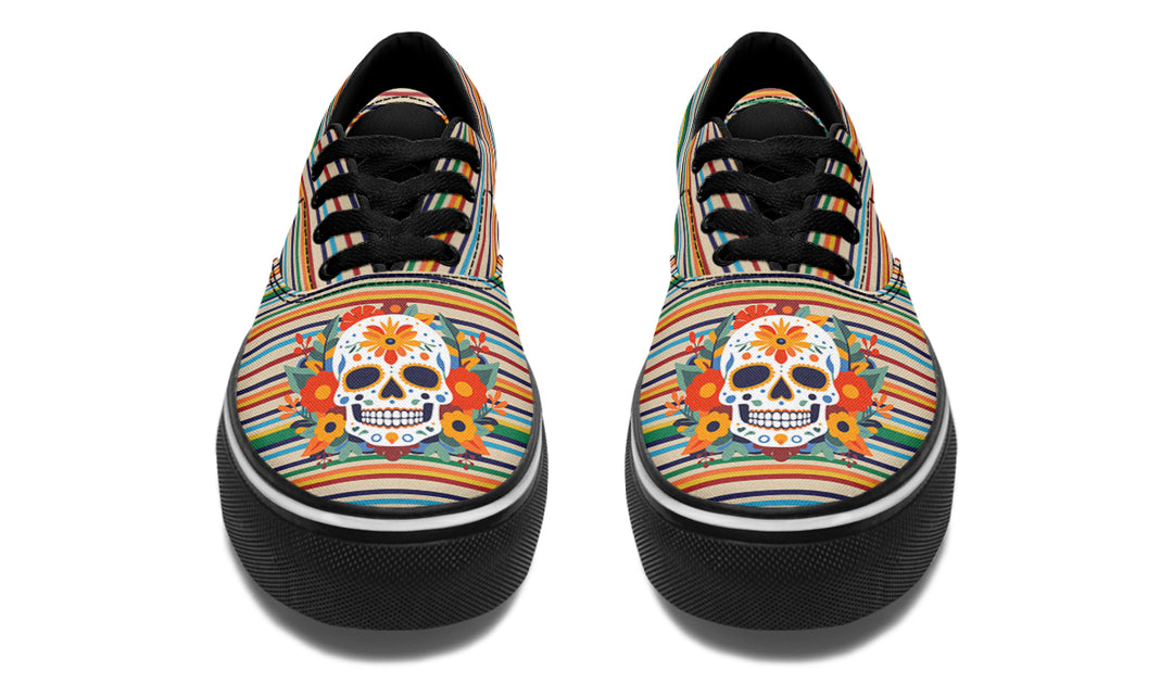 Dia De Los Muertos Floral Sugar Skull Classic Shoes