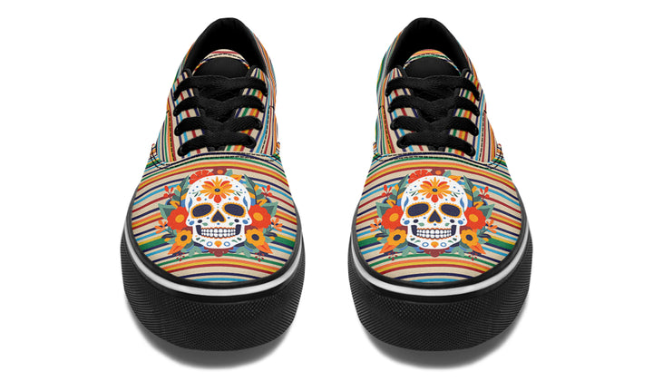 Dia De Los Muertos Floral Sugar Skull Classic Shoes