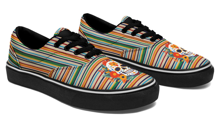 Dia De Los Muertos Floral Sugar Skull Classic Shoes