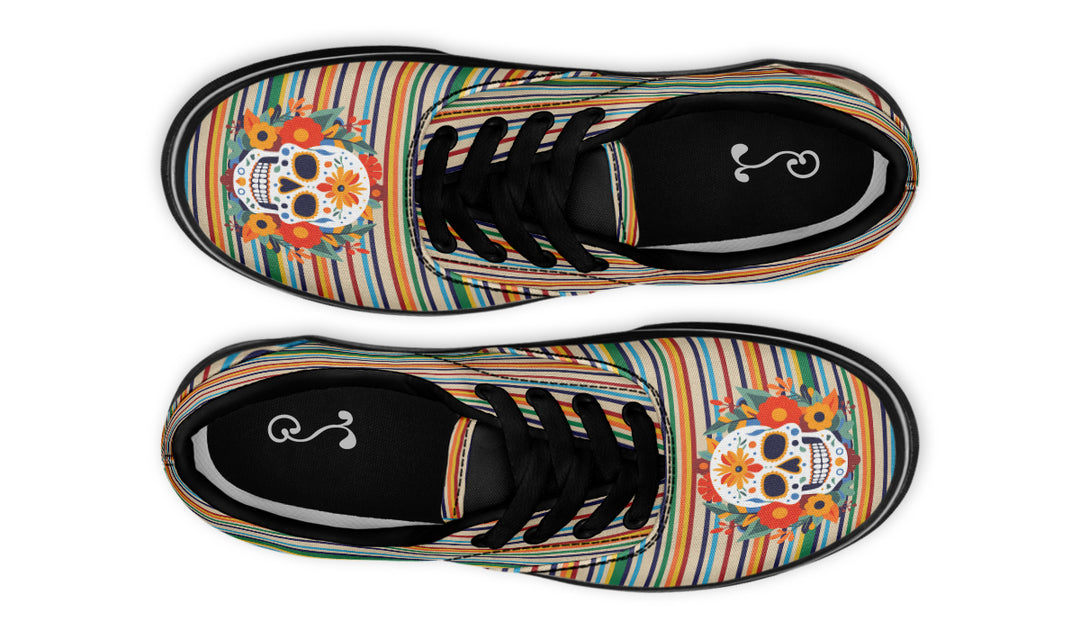 Dia De Los Muertos Floral Sugar Skull Classic Shoes