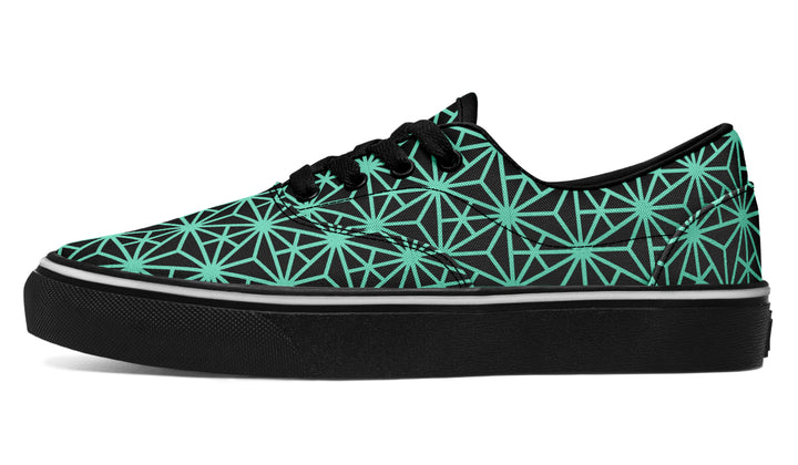 Geo Triangles Teal Classic Shoes
