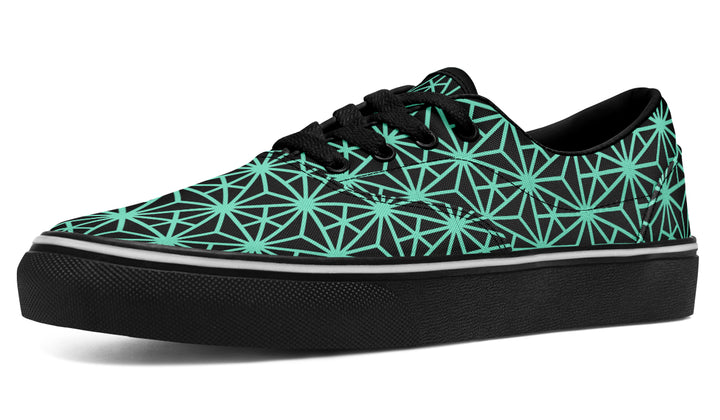Geo Triangles Teal Classic Shoes