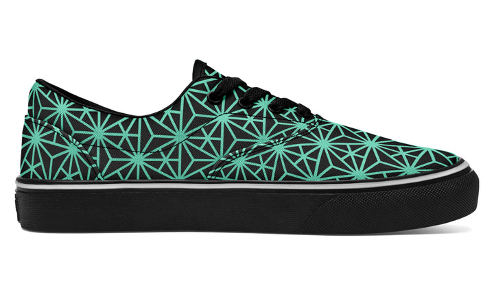 Geo Triangles Teal Classic Shoes