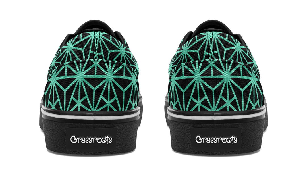 Geo Triangles Teal Classic Shoes