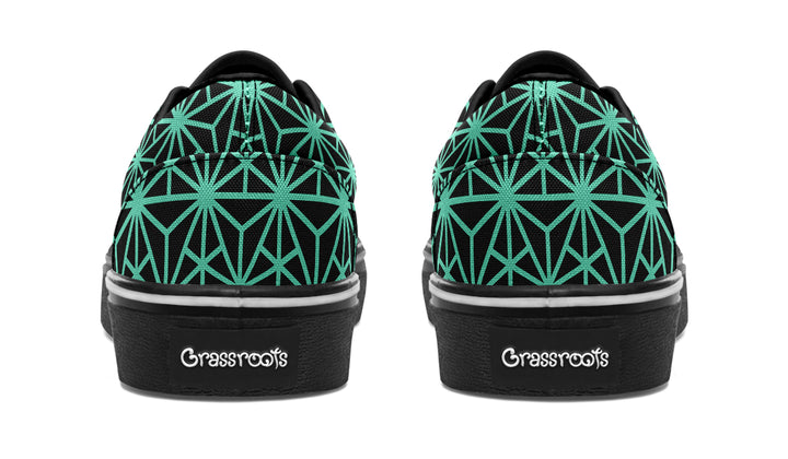 Geo Triangles Teal Classic Shoes
