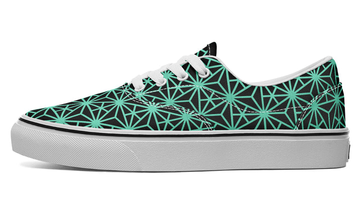 Geo Triangles Teal Classic Shoes