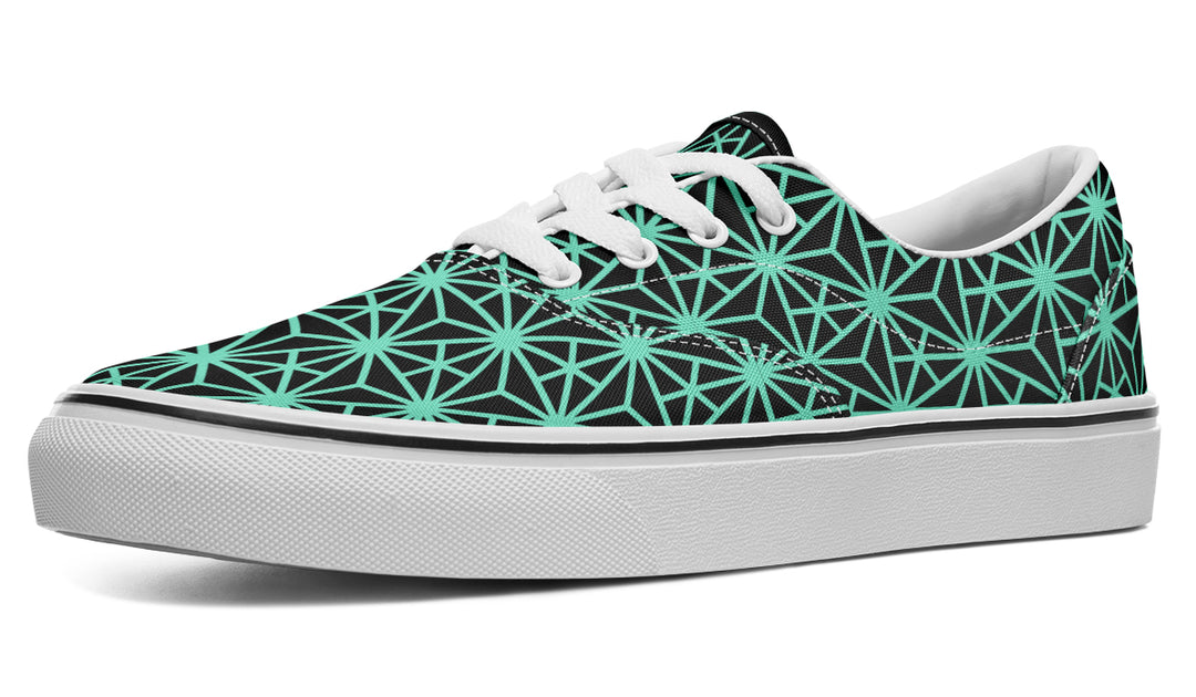 Geo Triangles Teal Classic Shoes