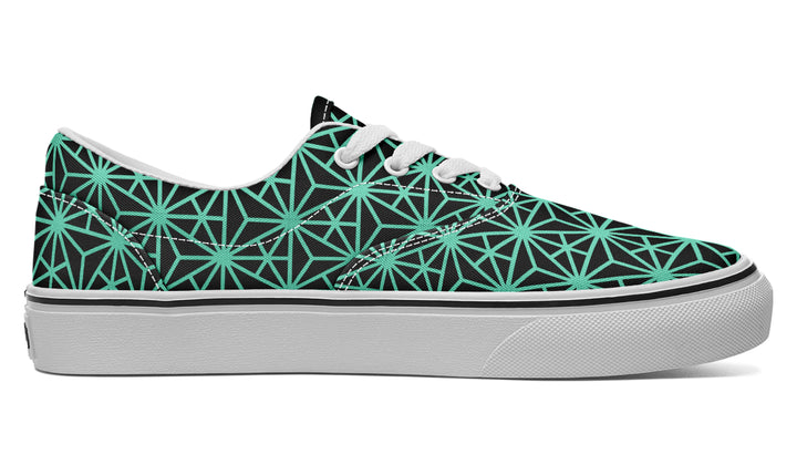 Geo Triangles Teal Classic Shoes