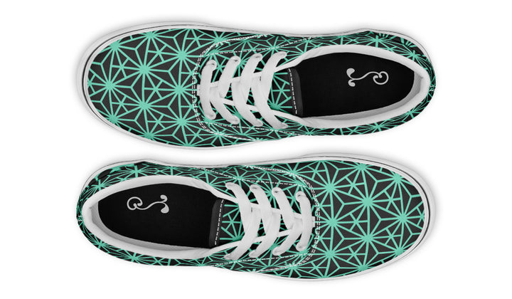 Geo Triangles Teal Classic Shoes