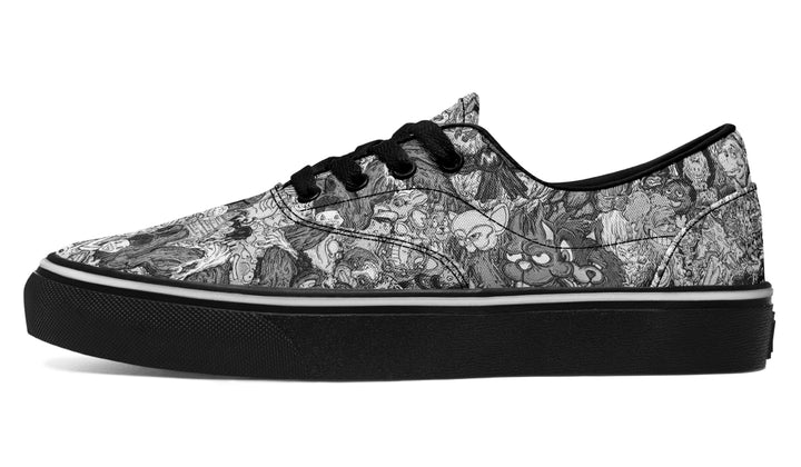 Vincent Gordon Cartoon Gumbo Grayscale Classic Shoes