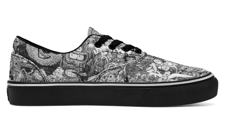 Vincent Gordon Cartoon Gumbo Grayscale Classic Shoes