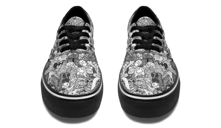 Vincent Gordon Cartoon Gumbo Grayscale Classic Shoes