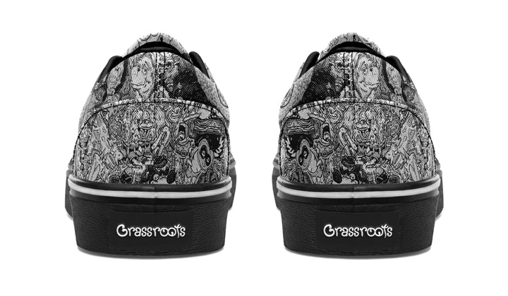 Vincent Gordon Cartoon Gumbo Grayscale Classic Shoes