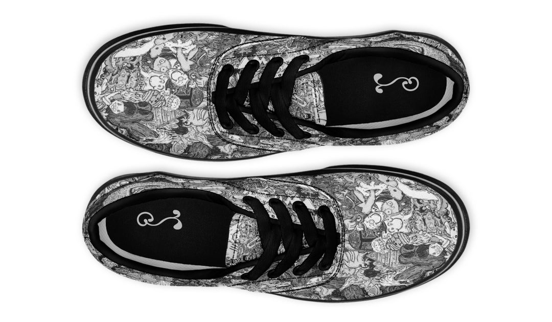 Vincent Gordon Cartoon Gumbo Grayscale Classic Shoes