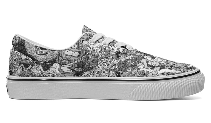 Vincent Gordon Cartoon Gumbo Grayscale Classic Shoes