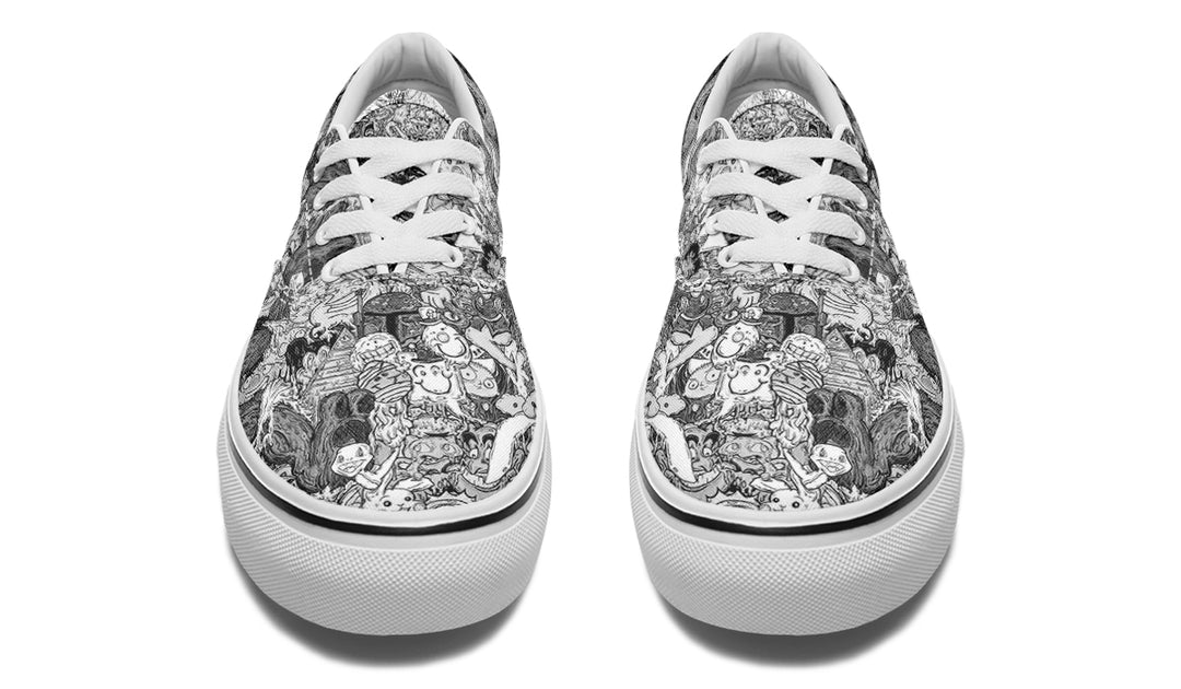 Vincent Gordon Cartoon Gumbo Grayscale Classic Shoes