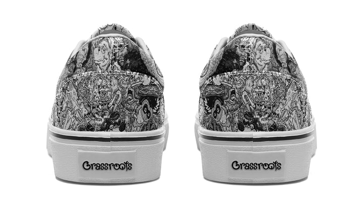 Vincent Gordon Cartoon Gumbo Grayscale Classic Shoes