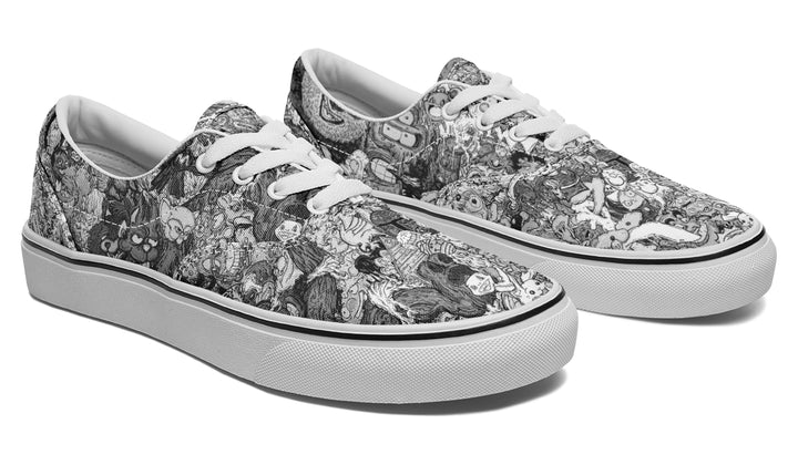 Vincent Gordon Cartoon Gumbo Grayscale Classic Shoes