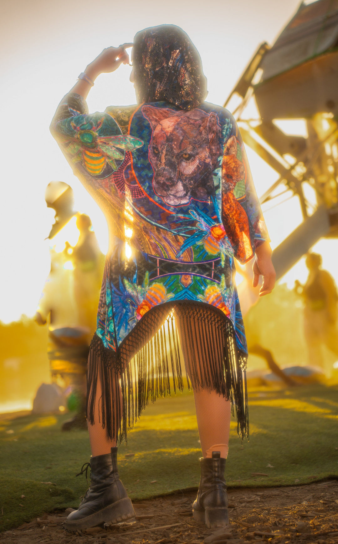 Android Jones Kimono - "Lyons Mural " in VELVET