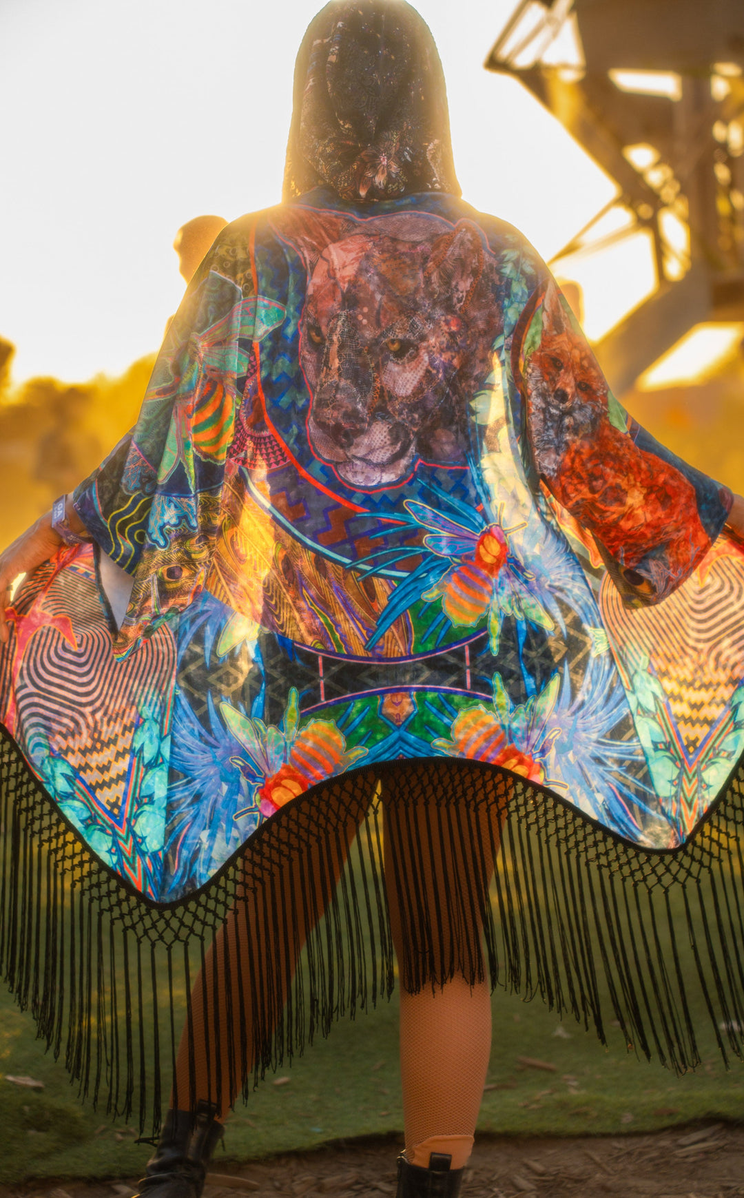 Android Jones Kimono - "Lyons Mural " in VELVET