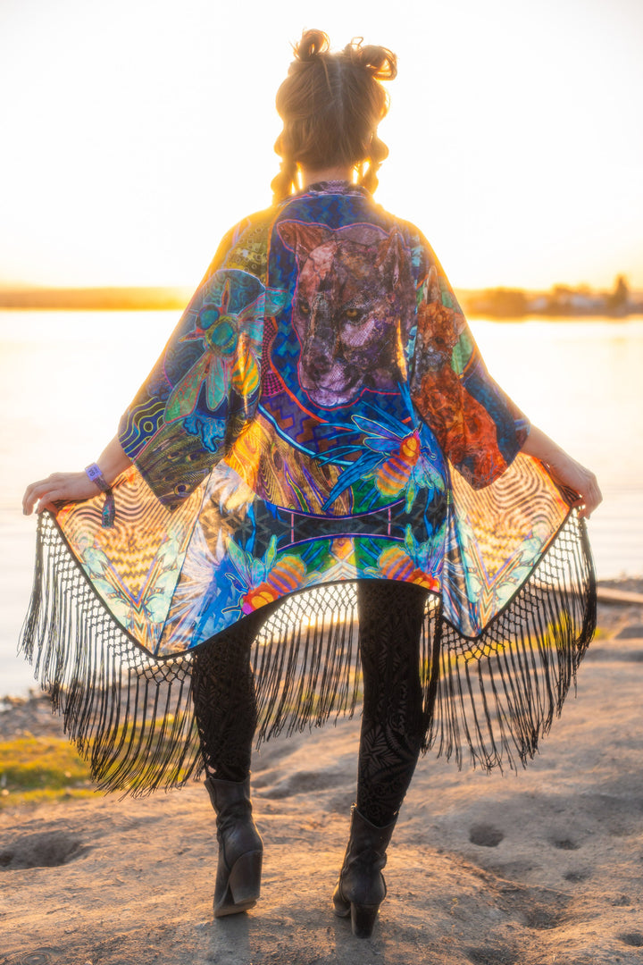 Android Jones Kimono - "Lyons Mural " in VELVET