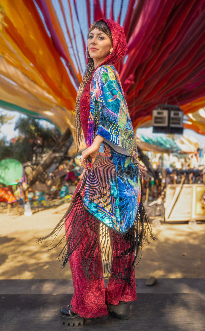 Android Jones Kimono - "Lyons Mural " in VELVET