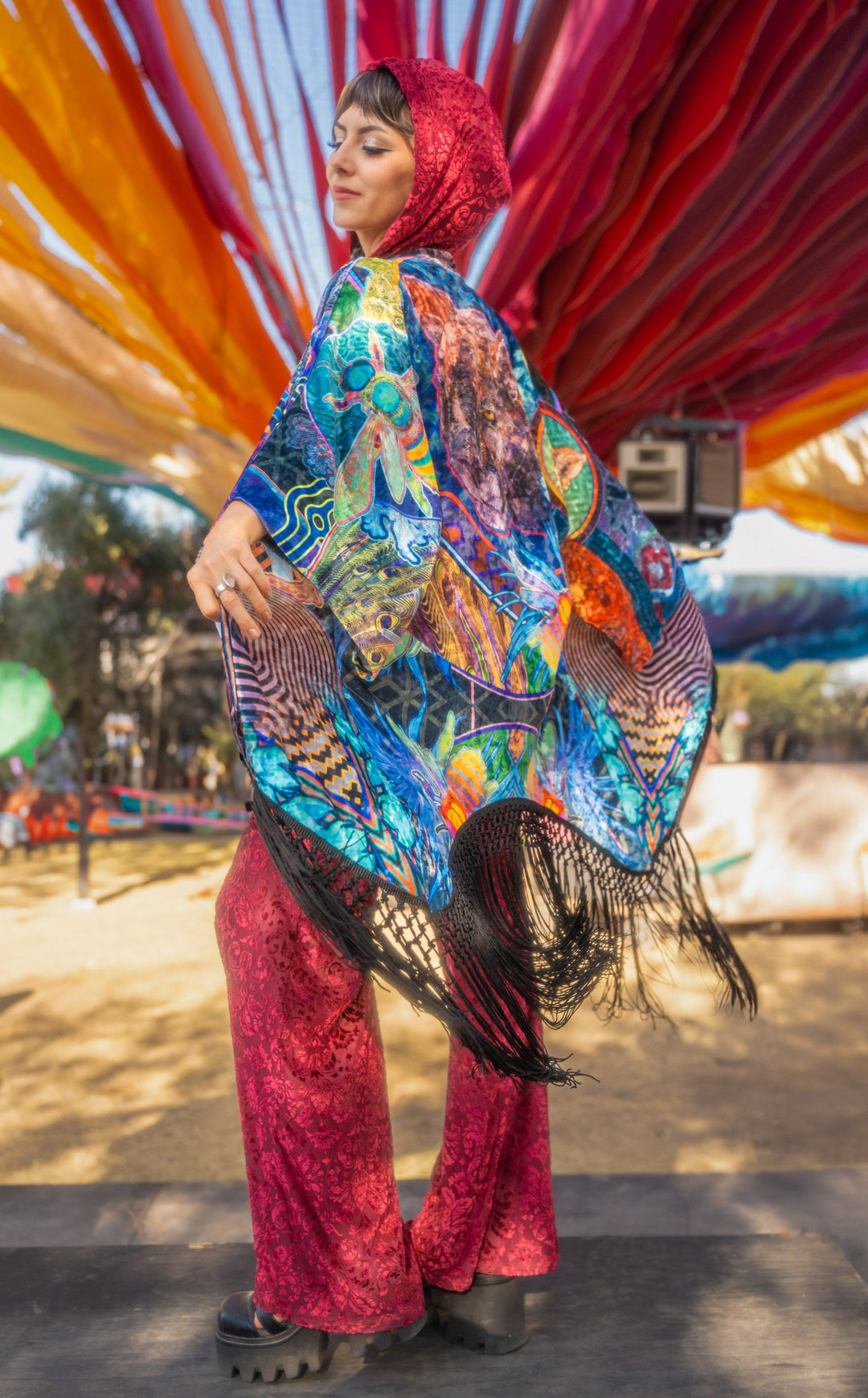 Android Jones Kimono - "Lyons Mural " in VELVET