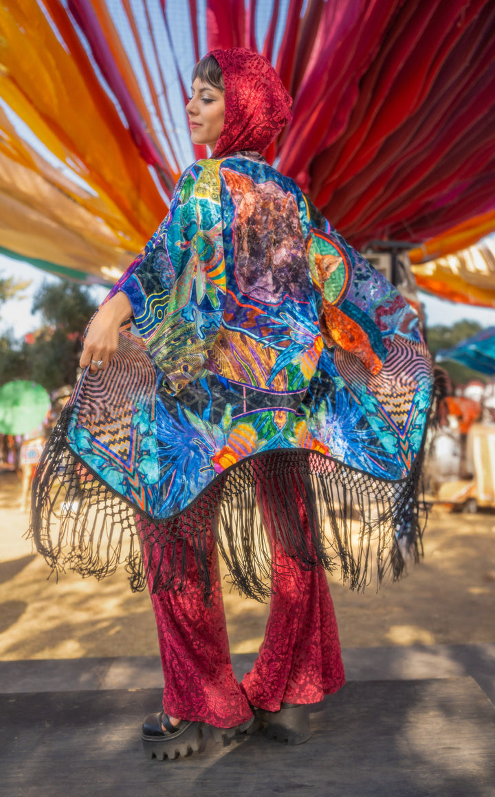 Android Jones Kimono - "Lyons Mural " in VELVET