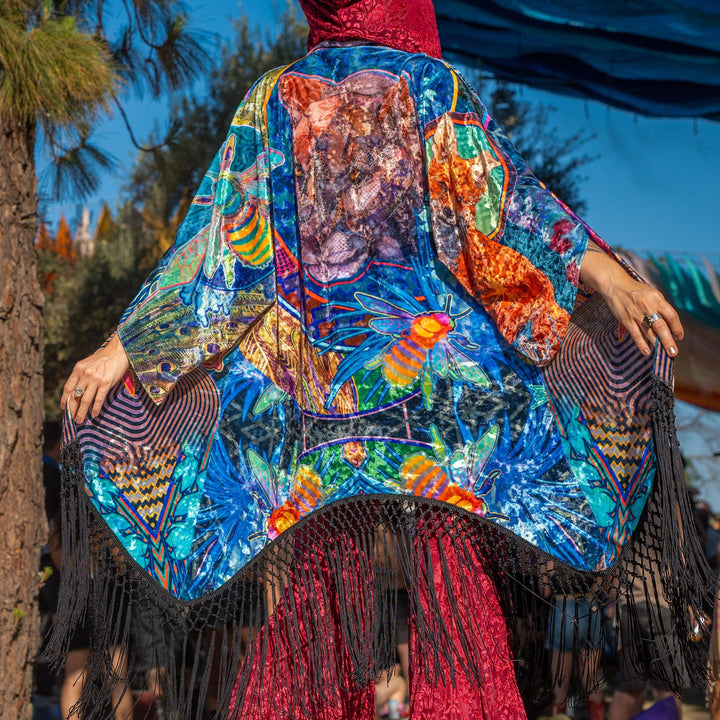 Android Jones Kimono - "Lyons Mural " in VELVET