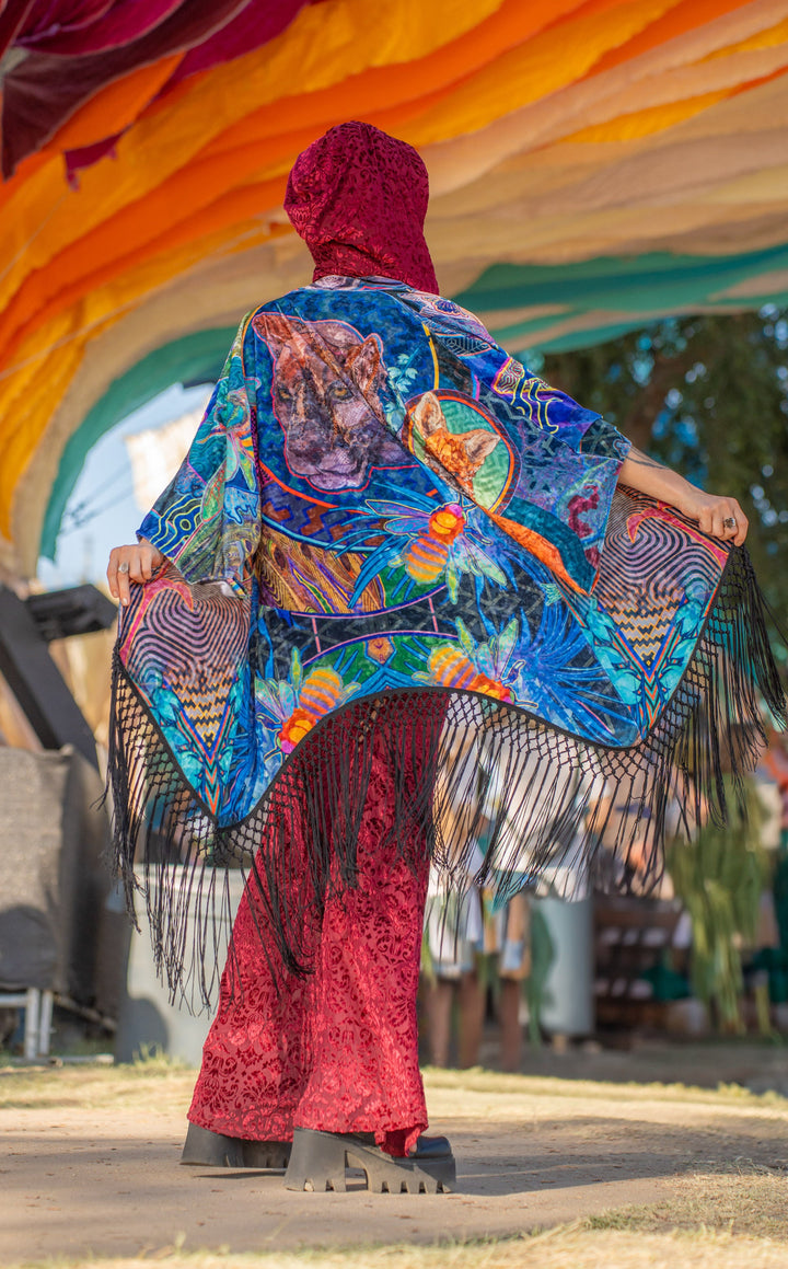 Android Jones Kimono - "Lyons Mural " in VELVET