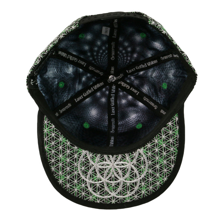 Laser Guided Visions Silver Lime Green Snapback Hat