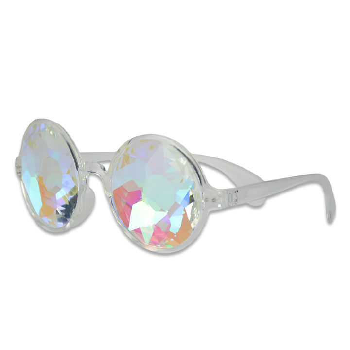 Gafas espectrales redondas transparentes