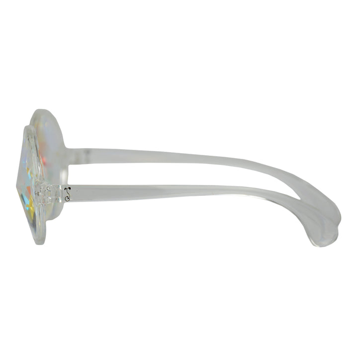 Gafas espectrales redondas transparentes