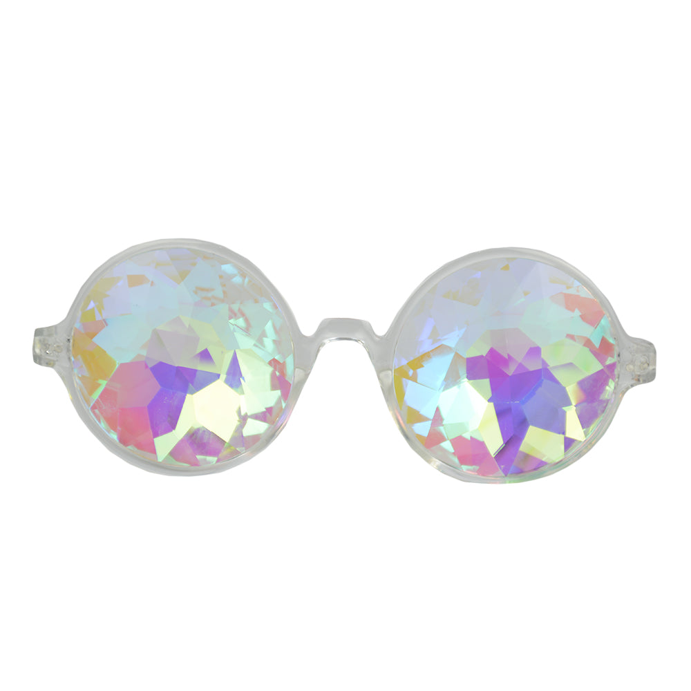 Gafas espectrales redondas transparentes