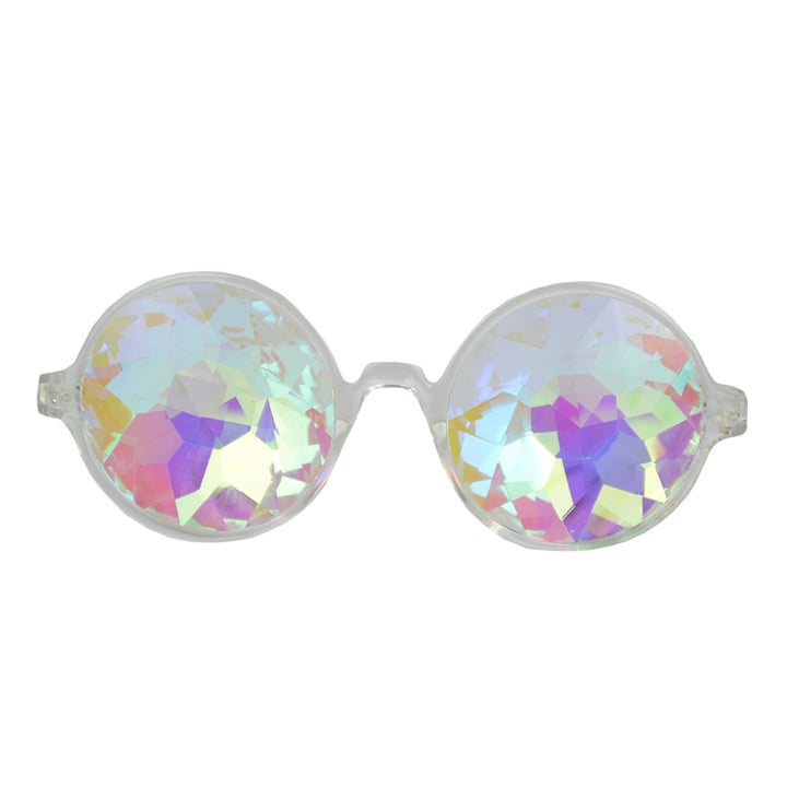 Gafas espectrales redondas transparentes