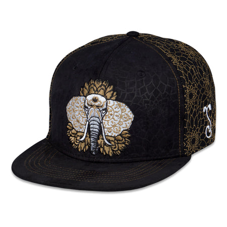 14th Anniversary Dhalia Elephant White Snapback Hat