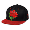 Stanley Mouse Red Rose Black Snapback Hat