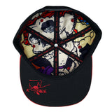 Stanley Mouse Red Rose Black Snapback Hat