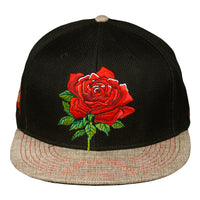 Stanley Mouse Red Rose Black Fitted Hat