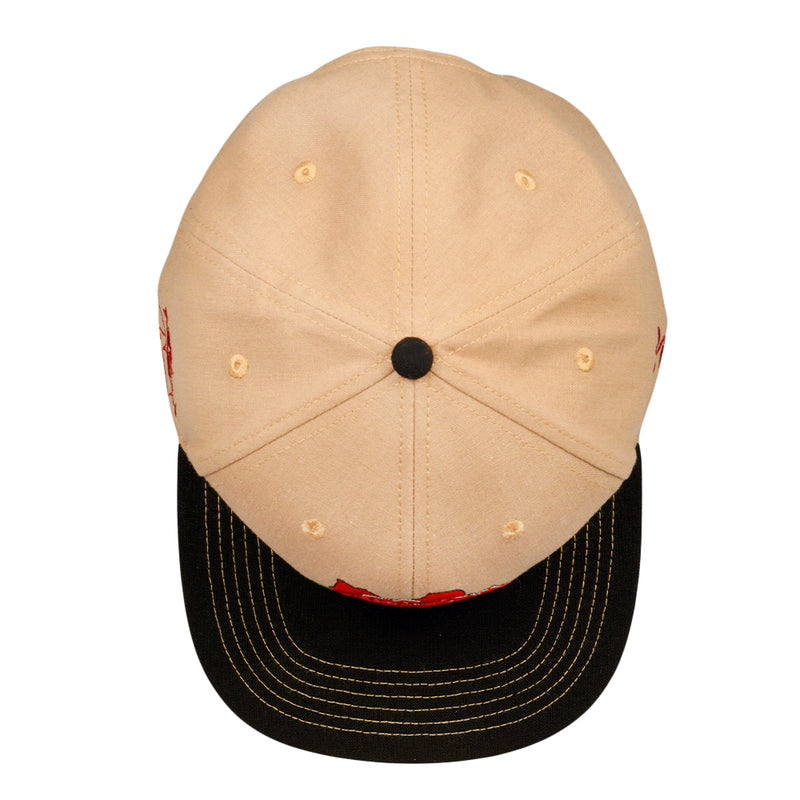 Stanley Mouse Red Rose Tan Snapback Hat