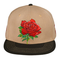 Stanley Mouse Red Rose Tan Snapback Hat