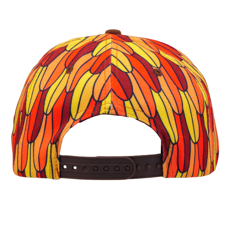 Red Macaw Feathers Snapback Hat