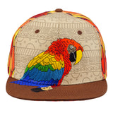 Red Macaw Feathers Snapback Hat
