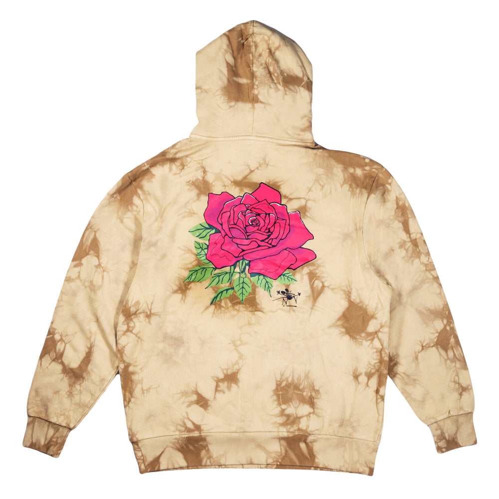 Stanley Mouse Red Rose Tan Dye Pullover Hoodie
