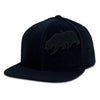 Removable Bear Anywhere Black Snapback Hat