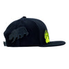 Removable Bear Anywhere Black Snapback Hat